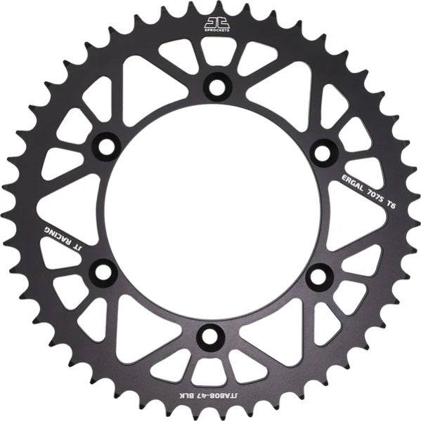 JT SPROCKETS Racelite Aluminum Rear Sprocket Silver, 1, nordicamoto.ro