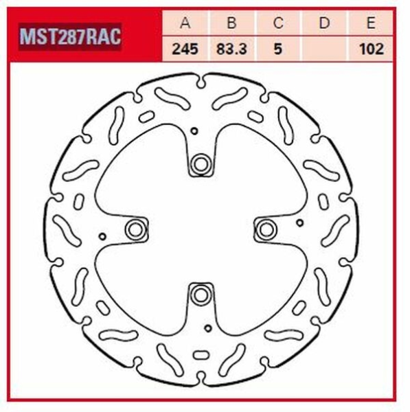Contoured Fixed Brake Rotor, 1, nordicamoto.ro