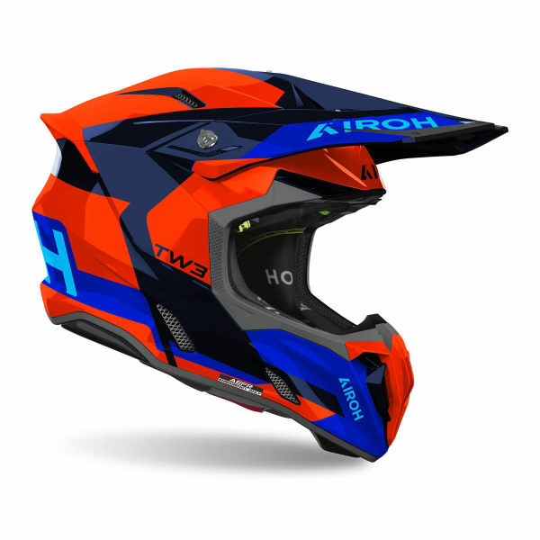 Cască Motocross Airoh Twist 3 Fancy Orange/Blue Gloss, 4, nordicamoto.ro