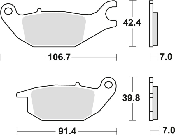 Placute frana spate TRW Organice HONDA CBR 125 '04-'10/ XL 125 V VARADERO '01-'13/YAMAHA YZF 150 '14-