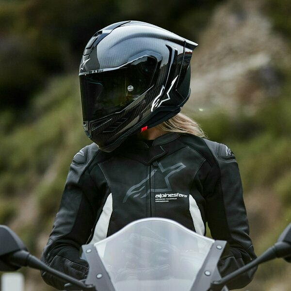 Casca integrala sport ALPINESTARS SUPERTECH R10 CARBON SOLID Negru-1