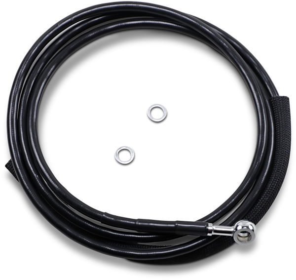 Stainless Steel Hydraulic Clutch Line Vinyl-coat Black +102 mm (4''), 1, nordicamoto.ro
