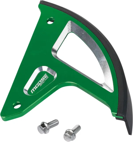 MOOSE RACING Rear Brake Rotor Guard Green, Anodized 