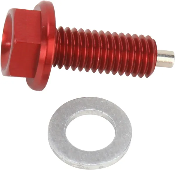 MOOSE RACING Magnetic Drain Plug Red 