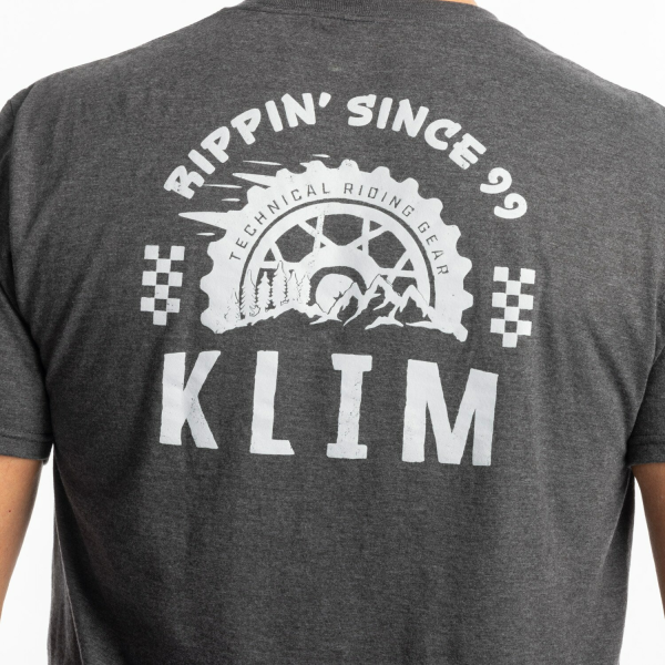 Tricou Klim Rippin' Tri-blend Heathered Russet - Black-7