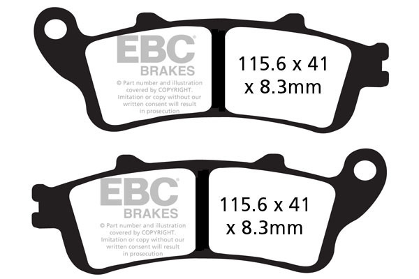 Vee Semi-sintered Brake Pads, 2, nordicamoto.ro