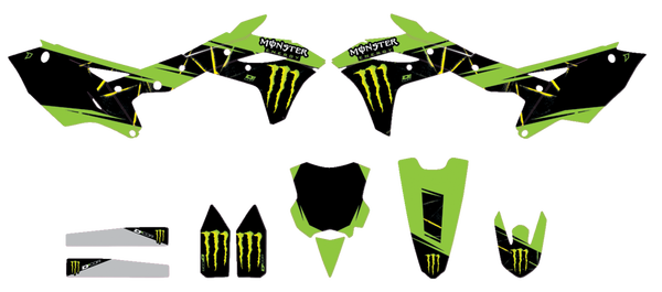 Complete Graphics Kit Black, Green, 2, nordicamoto.ro