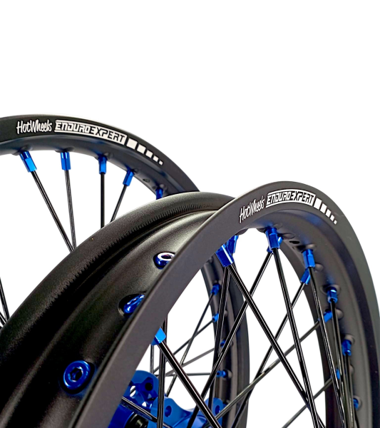 Set roti enduro KTM/Husqvarna 21"x1.60 ax 22mm / 18"x2.15 ax 20mm blue hub Enduro Expert SRE2118BLEE, 2, nordicamoto.ro