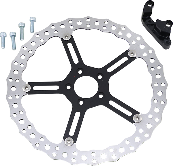 Big Brake Jagged Floating Rotor Kit Black, Silver, 1, nordicamoto.ro