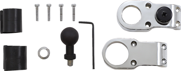 Dual Usb Port Charger With 1(r) Ball Mount Chrome, 1, nordicamoto.ro