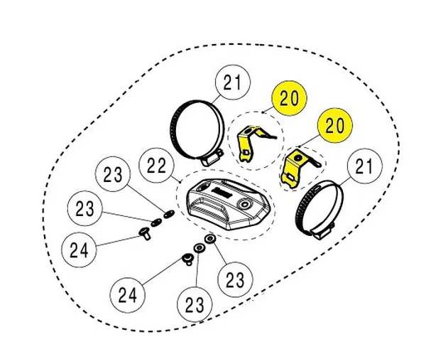 Muffler Bracket Silver 
