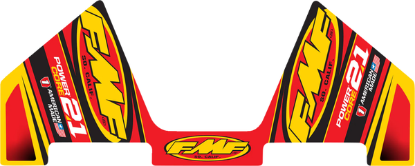 Fmf Exhaust Replacement Decal Red, Yellow 