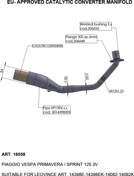 Catalytic Converter Stainless Steel, 1, nordicamoto.ro