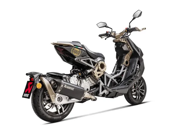 Slip-on Line Muffler Scooter Black, Carbon Fiber -1