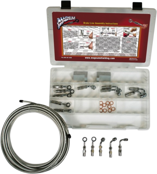 Byo® Build-your-own Dot Brake Line Basic Builder Kit Chrome, 1, nordicamoto.ro