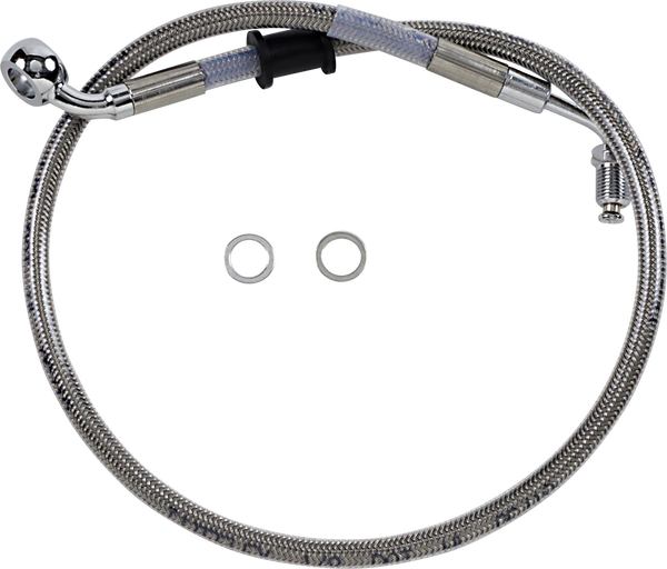 Extended Length Stainless Steel Brake Line Silver, Clear-coated Oversize [+51 mm (2'')], 1, nordicamoto.ro