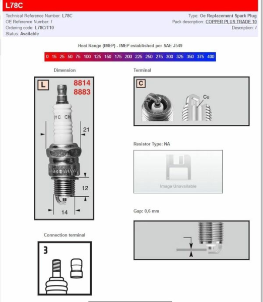 Champion Spark Plugs / Standard And Resistor Types -39663cfeed1cabda7e9aded33f408aea.webp