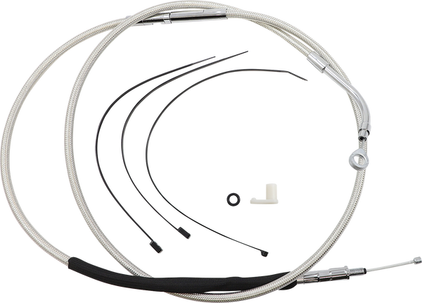 High-efficiency Polished Stainless Clutch Cable Silver, 2, nordicamoto.ro