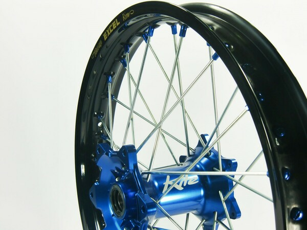 Elite Mx-en Wheel, Silver Spokes Black, Blue, Silver 