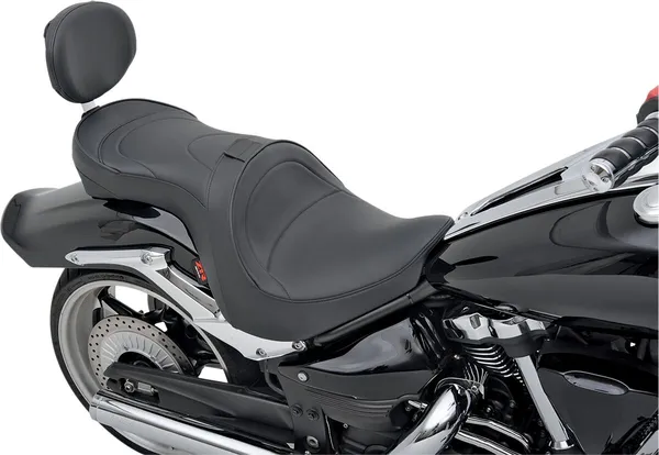 Low-profile Touring Seat With Ez Glide Ii Backrest Option Black-3
