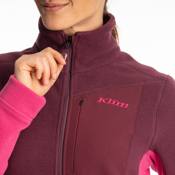 Geaca Dama Klim Darby Canyon Fleece Reflecting Pond - Milky Blue-2