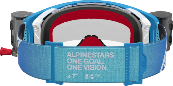 Ochelari Alpinestars Supertech Firma Roll-Off Albastru/Argintiu/Lentila Clara, 2, nordicamoto.ro