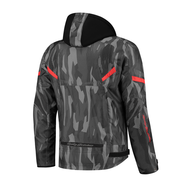 Geaca Rusty Stitches Dylan Black/Camo Red-0