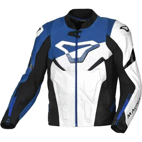 Geaca de piele sport/touring MACNA POINTER - Produs Resigilat Alb/Negru 52, 10, nordicamoto.ro