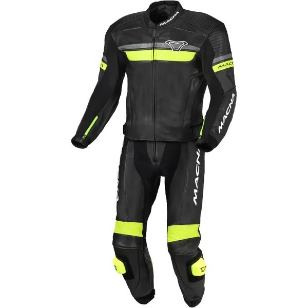 Combinezon de piele 2 piese MACNA DIABRO 46 Negru/Gri, 5, nordicamoto.ro