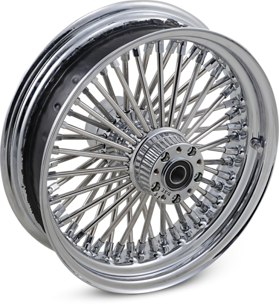 Front Wheel 50 Spoke Radial 21(r)x3.5(r) Chrome Dd Silver, 1, nordicamoto.ro