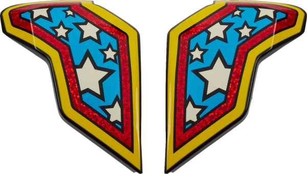 Airflite Helmet Side Plates Blue, Red, Yellow 