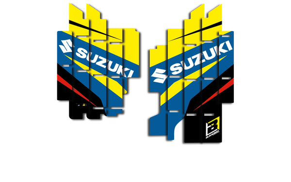 Rad Louver Decals Black, Blue, White, Yellow, 1, nordicamoto.ro