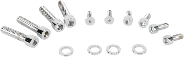 Handlebar Lever Switch Housing Master Cylinder Fastener Silver, 2, nordicamoto.ro