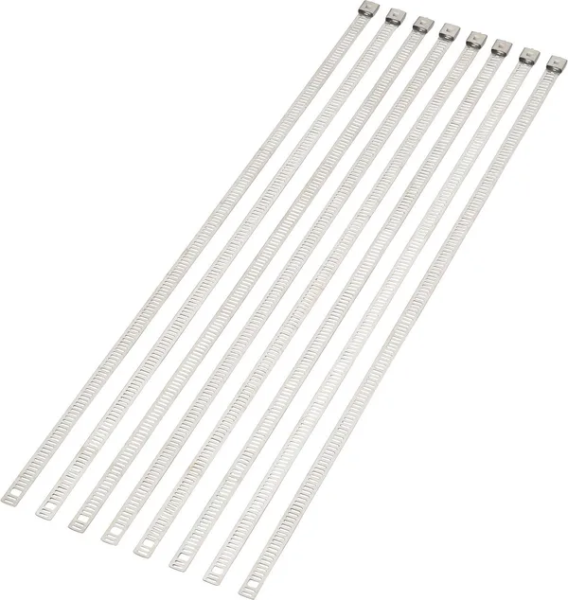 MOOSE RACING 14'' Cable Ties Ladder Style Stainless Steel 8-pack Unfinished 