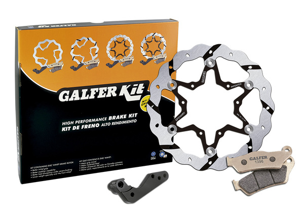Oversize Brake Kit Front Black, Silver, Stainless Steel, Polished, 2, nordicamoto.ro