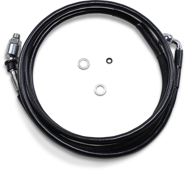 Stainless Steel Hydraulic Clutch Line Vinyl-coat Black +203 mm (8''), 1, nordicamoto.ro