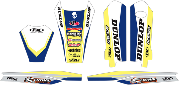 Trim Kit Graphics Blue, White, Yellow, 1, nordicamoto.ro