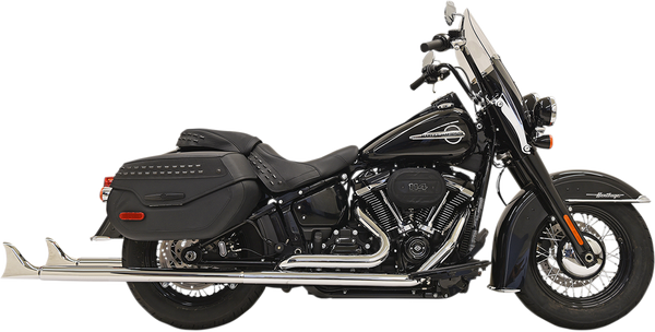 Fishtail True Dual Exhaust System Black, 1, nordicamoto.ro