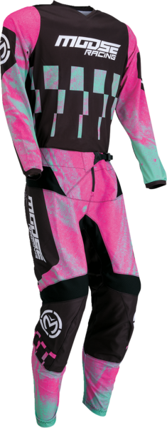 Tricou MOOSE RACING Qualifier Black/Pink-1