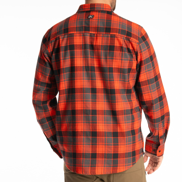 Camasa Klim Cottonwood Midweight Flannel Fiery Red - Black-3