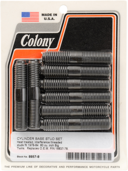Cylinder Base Studs Black, 1, nordicamoto.ro