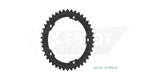 Pinion standard spate 525 negru, 1, nordicamoto.ro