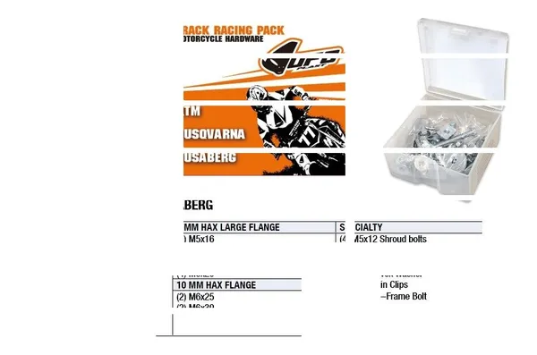 Track Racing Pack Hardware Sets - Ktm/ Husqvarna/ Husaberg Steel