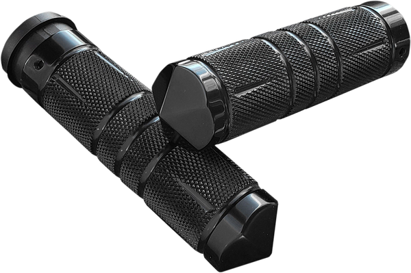 Knurled Diamond Custom Grips Black, 1, nordicamoto.ro