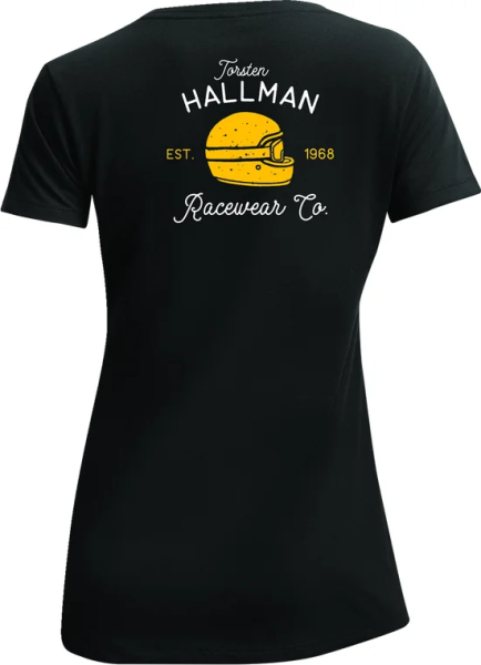 Tricou Dama Thor Hallman Garage V-neck Black S, 3, nordicamoto.ro