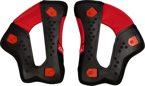 THOR Reflex Sport Helmet Cheek Pads Black, Red -0