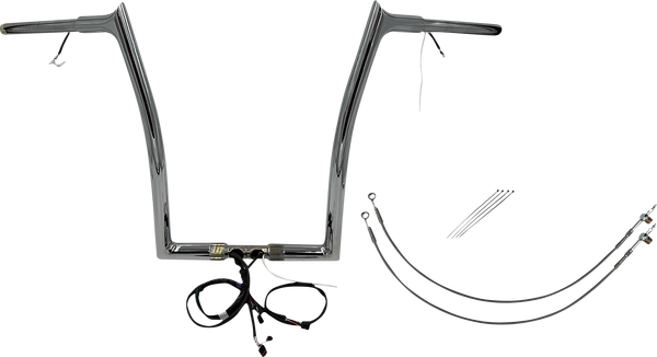 Plug & Play Ez Install 1-1/4(r) Pointed Top Handlebar Kit Silver, 3, nordicamoto.ro