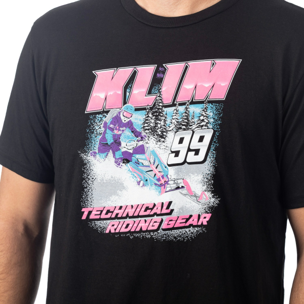 Tricou Klim Speedway Tri-blend Black - Knockout Pink-7