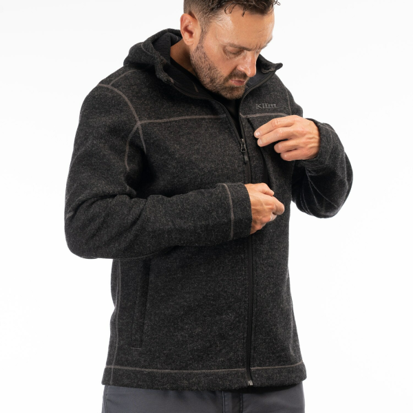 Hanorac Snowmobil Klim Bighorn Canyon Wool Fleece Mid Layer Black Heather-14