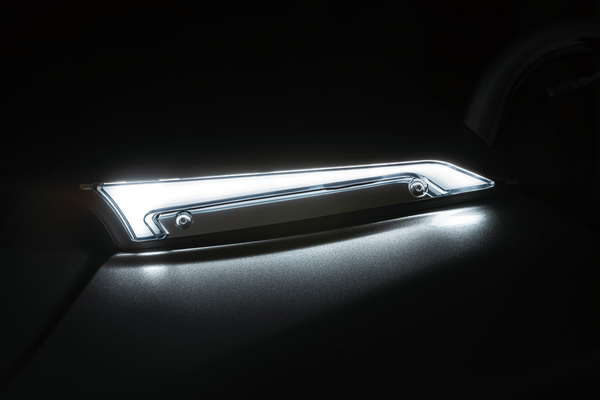 Tracer Windshield Trim Lights Chrome, 3, nordicamoto.ro